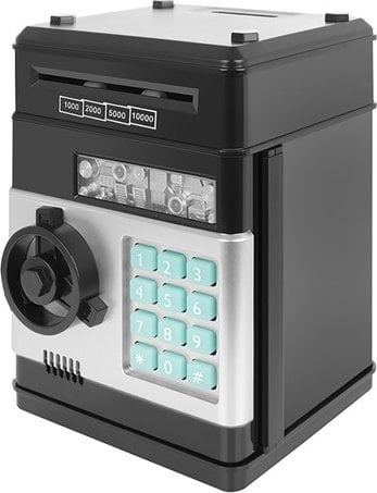 Електронски сеф Kruzzel Money Box ATM 23545, со ПИН, за монети и банкноти, шарен