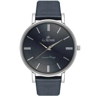 Ora për meshkuj G.Rossi 10401A-6F1, mekanizëm kuarc, rezistencë ndaj ujit 3 BAR, blu