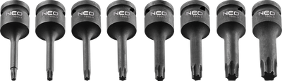 Set çelësa Torx me goditje Neo 08-712, 1/2", T25-T60, 9 copë