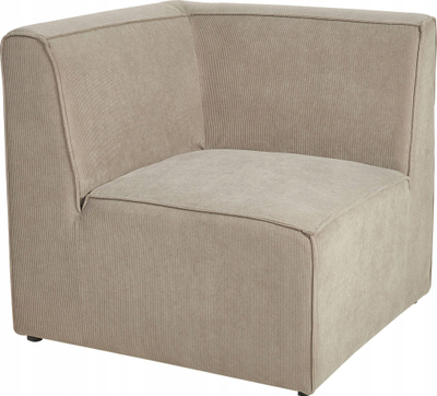 Kënd divani Beliani Jumbo Cord Lemvig, modul qoshe, 83 cm, bezhë