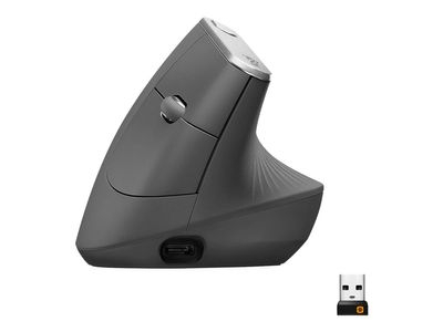 Logitech MX Vertical - Vertical, Wireless Mouse (Graphite)