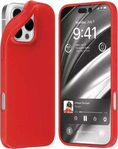 Mbrojtëse telefoni Mercury Goospery Soft Feeling për iPhone 16 Pro Max 6.9", e kuqe