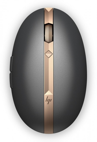 Бежичен глушец HP Spectre Rechargeable Mouse 700, со полначка батерија, ергономски, сив со бакар
