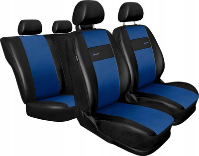 Mbulesë universale sedilesh X-LINE SpiroFlex 110, set komplet, lëkurë eko, të zeza