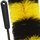 Furçë Dunlop për pastru llantat, Ø9.5cm, 46cm, e verdhë me të zezë