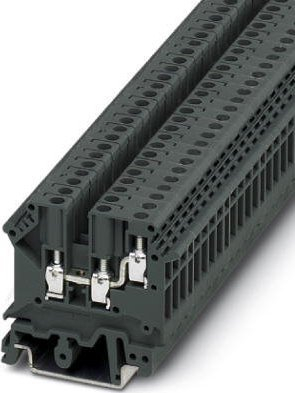 Bllok lidhës multi-përçues Phoenix Contact TB 4-TWIN I, përçues 0.5-4 mm², për montaž në shina NS 35/7.5 NS 35/15 NS 32, gri e errët