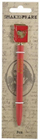 Stilolaps Shakespeare Romeo & Juliet, metal 2D topper, i kuq