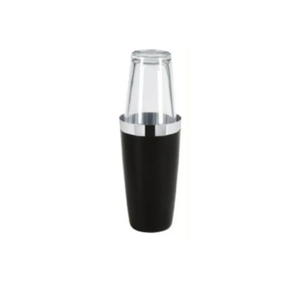 Shaker koktej Boston Bareq, 0.8L, çelik me gotë vinyl, argjendtë