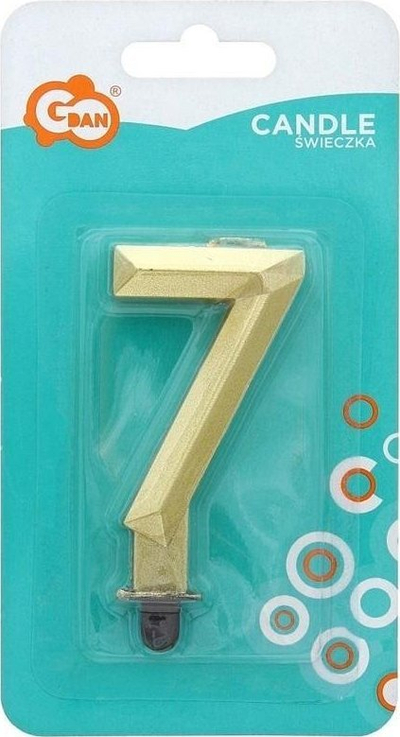 Qiri dekorativ GoDan numri 7 Diamond, 7.6 cm, i artë