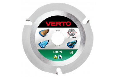 Disk prerës druri Verto 61H198, 125mm, për brisk gërryes