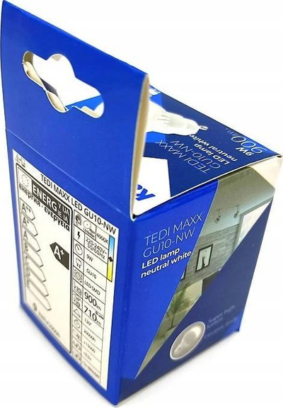 ЛЕД светилка Kanlux Tedi Maxx GU10, 9W, 4000K, бела