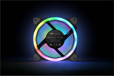 Set ventilatorësh PC Thermaltake Riing Trio 12 RGB Plus, 120mm, 3 copë me hub, të zi