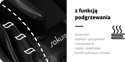 Karrige masazhuese Activeshop Sakura Classic 305, Zero Gravity, ngrohje shpine, e zezë