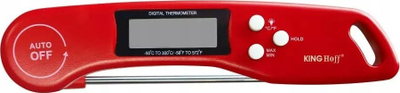 Termometër kuzhine elektronik KingHoff KH-1670, LCD, -50°C deri 300°C, i kuq