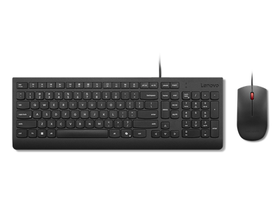 Komplet tastierë dhe mi Lenovo Essential Wired Combo, USB, me kabllo, i zi