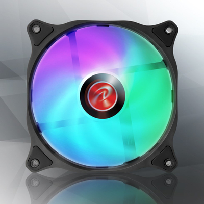 PC вентилатори Raijintek EOS 12 RBW ADD, 120 mm, сет 2 парчиња со хаб и далечински управувач, со RGB, црни