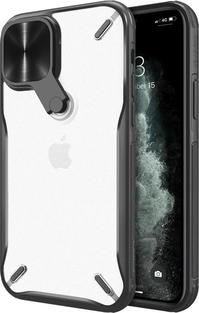 Mbështjellës telefoni Nillkin Cyclops Case, për iPhone 13 Pro Max, me kapak kamere, me qëndrim të palosshëm, i zi