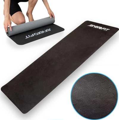 Tapet yoga edhe fitnes TPE, 4mm, zi‑gri