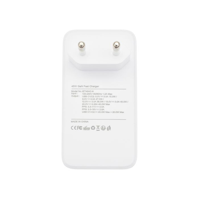 Dviced Slim Wall Charger 45W GaN 2 USB-C EU, White
