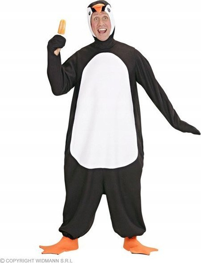 Kostum karnavalesh Penguin Costume, pinguin për të rritur, masa L, i zi me të bardhë