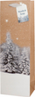 Qese dhurate për shishe vere, set 4 copë, 12x36x9cm, dizajn Krishtlindjesh, shumëngjyrëshe