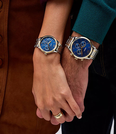 Set orësh Fossil Fenmore Multifunction Couple Watch BQ2900SET, dyngjyrësh