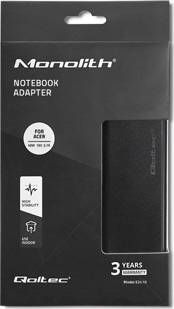 Полнач за лаптоп Колтек за Асер, 40W 19V 2.1A, црн
