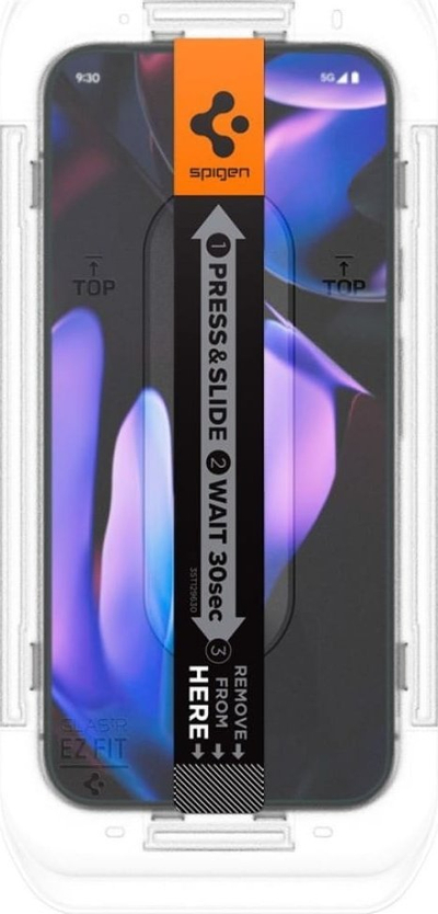 Mbrojtës ekrani Spigen Glass TR EZ Fit Privacy, 2 copa, për Google Pixel 9 Pro dhe Pixel 9, transparent