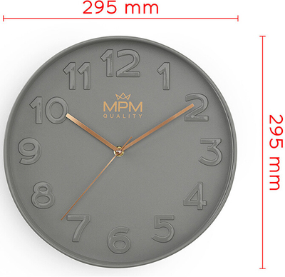 Orë muri MPM Quality Simplicity I - C E01.4155.92, e hirtë