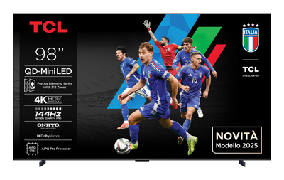 Телевизор TCL 98Q6C, 98\", Мини LED 4K, Паметен Google TV, црн
