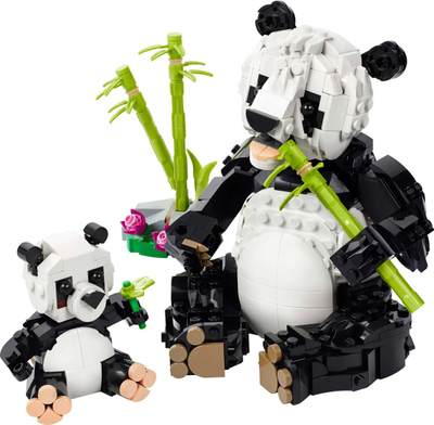 Lodër LEGO Creator 31165 Panda Family, set 3 në 1, për fëmijë 8+