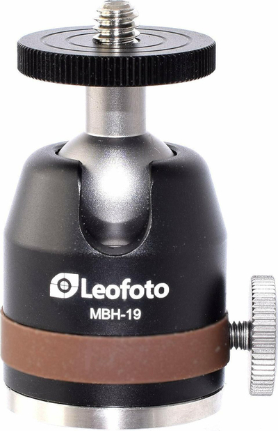 Мини топчеста глава Leofoto MBH-19, монтирање 1/4", алуминиум, црна