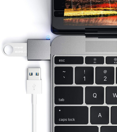 Përshtatës Satechi USB-C - USB-A 3.0, i hirtë