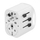 Adapter universal udhëtimi Gembird GROUND, 15W, 3x USB, i bardhë