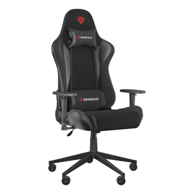 Karrige lojrash Genesis Nitro 440 G2 Mesh, jastëkë ergonomikë, lartësi e rregullueshme, e zezë