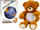 Lodër pelushi Arushi Teddy Bear Sleeping, drita dhe tinguj, modalitet ditë dhe natë, kafe