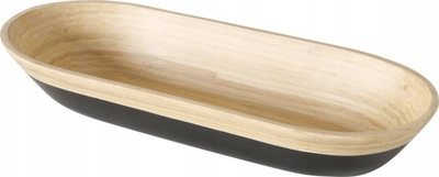 Pjatë dekoruese Boltze Home Bambo, bambu, 15 x 15 x 6.5 cm, zi natyrale
