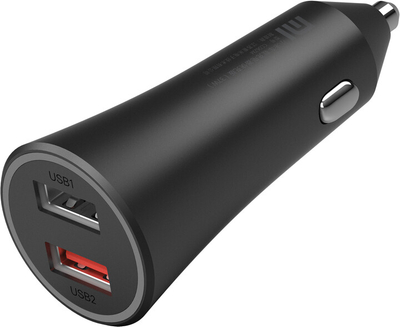 Karikues Xiaomi, 2x USB 3.0, për makinë, i zi