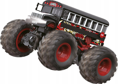 Играчка автомобил со далечински управувач Buddy Toys BRC 18.421 Big Foot Bus, монстер камион, црна црвена