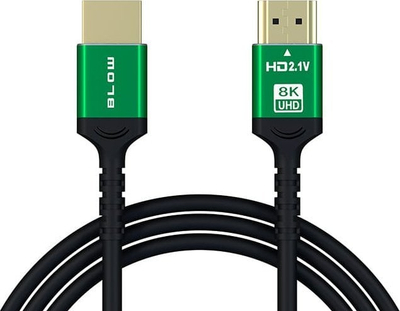 HDMI кабел Green Straight, 8K HDMI 2.1, 1m, црн