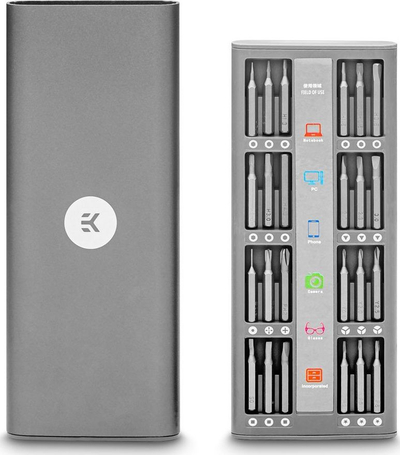 Set kaçavidash të imta EK Water Blocks EK-Loop Screwdriver Basic, 48 bitë, kuti alumini, ngjyrë argjendi