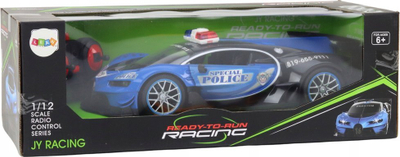Makine policie me telekomandë LEAN Toys 1:12, me drita, blu