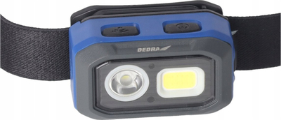 Fener koke Dedra L1015, 500 lm, me sensor lëvizje, USB C