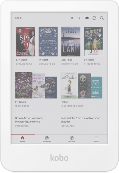 Lexues elektronik Kobo Clara Colour, 6\" E Ink, 16GB, Wi‑Fi, i bardhë