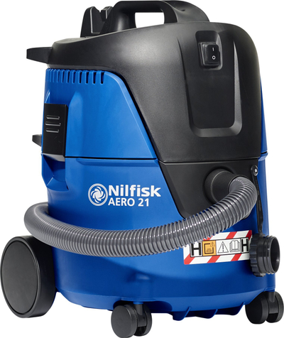 Fshesë industriale Nilfisk AERO 21-0H PC, 20L, 1000W, blu me të zezë