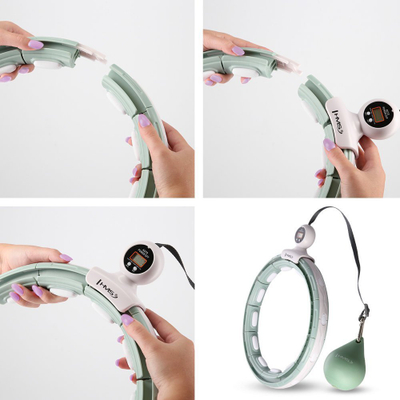 Hula hoop magnetik HMS HHM15, me pesha dhe numërues, i rregullueshëm