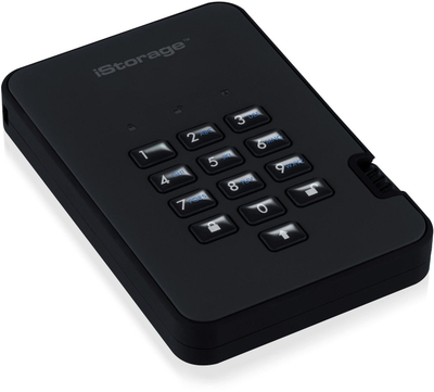 Hard disk i jashtëm iStorage DiskAshur, 4TB, me enkriptim hardware AES 256 bit, i zi