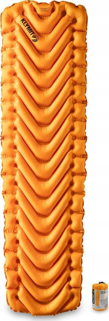 Dyshek kampingu Klymit Insulated V Ultralite SL, i izoluar, shumë i lehtë, portokalli