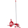 Set pastrimi Dirt Devil, 6 pjesë, bisht çeliku 115 cm, i kuq