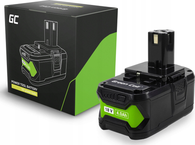 Bateri për vegla Green Cell GC PTRY18V4, 18V, 4.0Ah Li Ion, e zezë